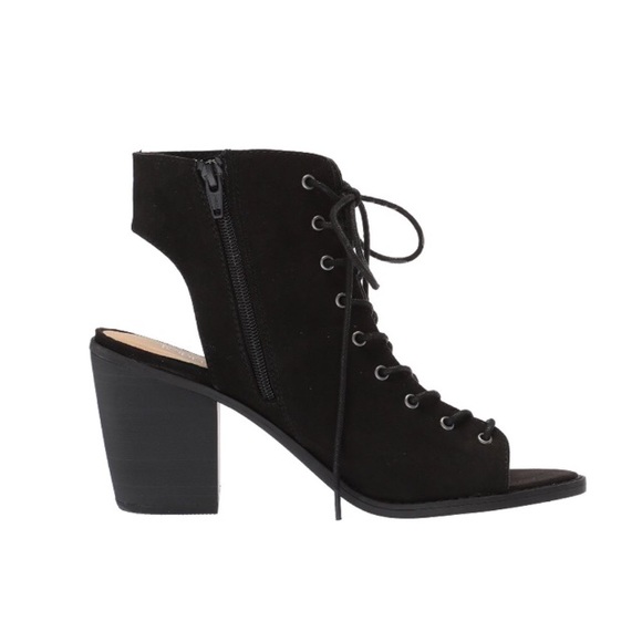 💥 CLEARANCE Open Toe Lace Up Open Back Booties - Picture 2 of 4